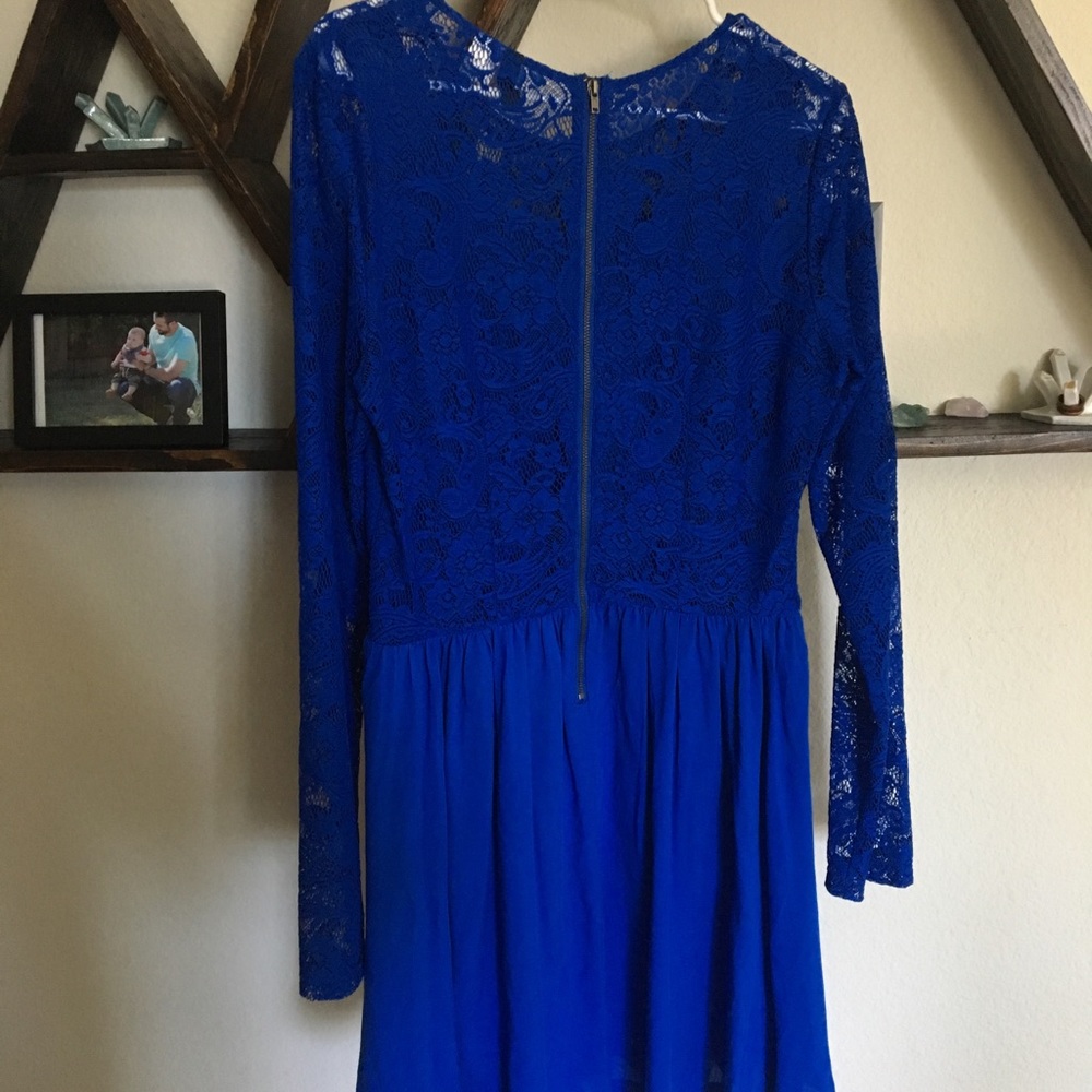 Blue lace dress